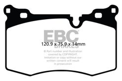 Alternative view of EBC Brakes Bluestuff Street and Track Day Brake Pads