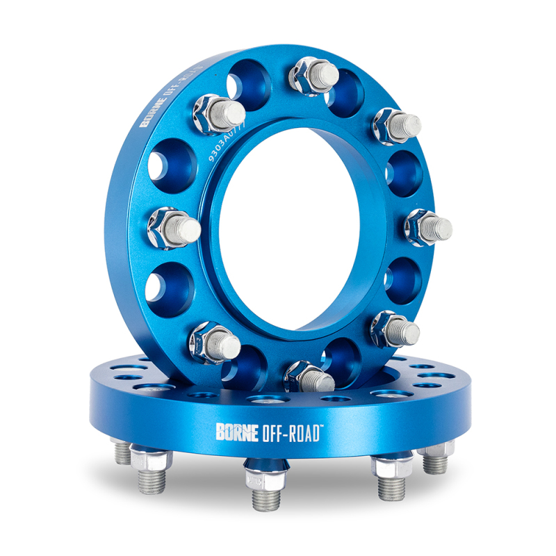 Mishimoto Wheel Spacers 8x180 124.1 38.1 M14 Blue - Image 5