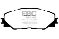 Alternative view of EBC 09-10 Pontiac Vibe 2.4 2WD Yellowstuff Front Brake Pads
