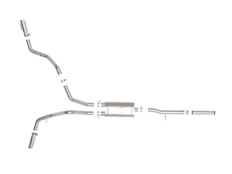 aFe Apollo GT Cat-Back Exhaust GM Trucks 09-18 V6-4.3L/V8-4.8/5.3L-Dual Rear-Side Exit Polish Tips - Image 5