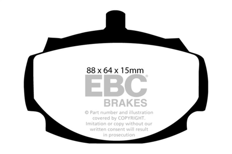 EBC 62-81 Mg MGB 1.8 Yellowstuff Front Brake Pads - Image 2