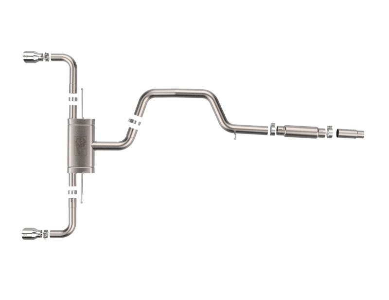 aFe 22-24 Volkswagen GTI MACH Force-Xp 3 to 2-1/2 IN Stainless Steel Cat-Back Exhaust w/Polished Tip - Image 3
