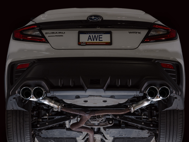 AWE Tuning 22-25 Subaru VB WRX Track Edition Axle-Back Exhaust - Chrome Silver Tips - Image 7