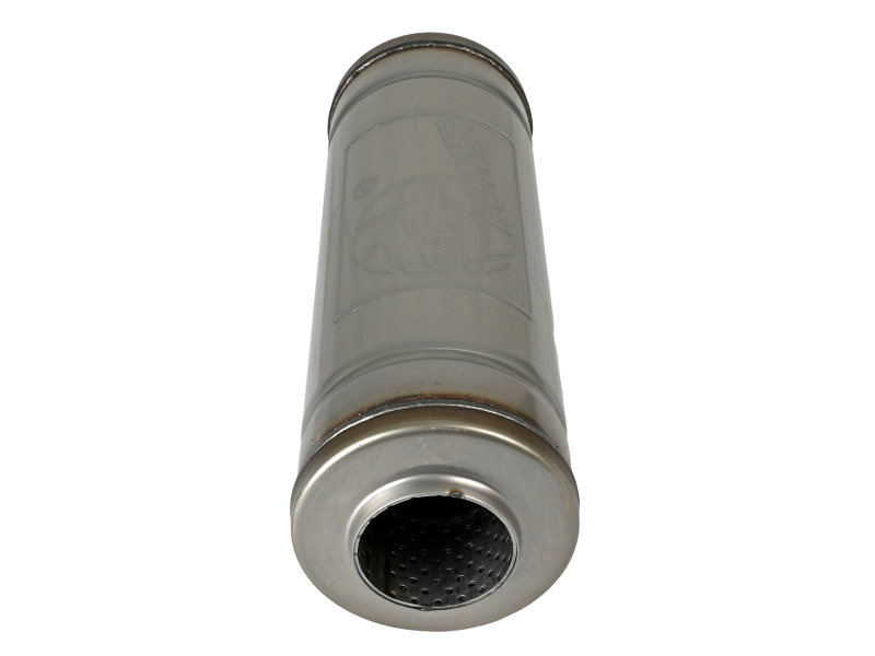 aFe MACH Force-Xp Muffler 2-1/2 IN ID Center/Center x 9 IN Dia. x 14 IN L - Round Body - Image 3