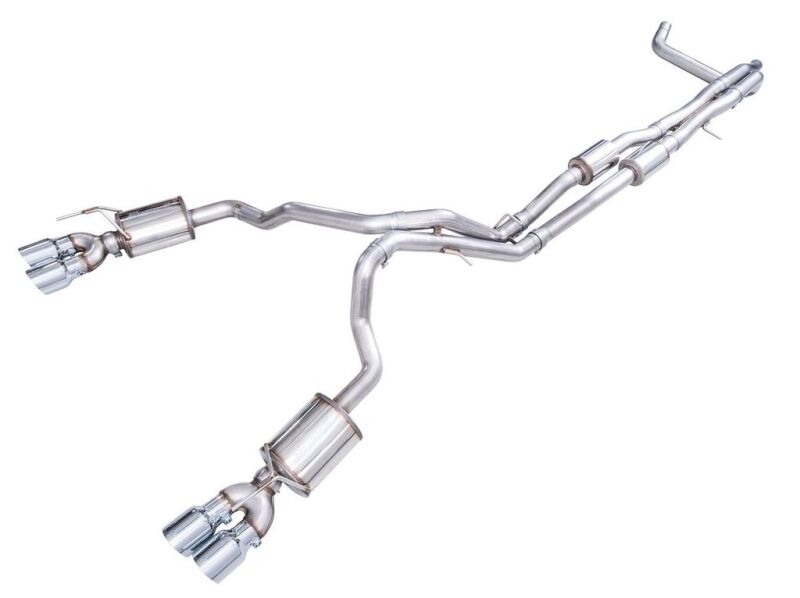 AWE 2021+ Chevy Tahoe/GM Yukon 6.2L 0FG Edition Cat Back Exhaust - Quad Chrome Silver Tips - Image 2