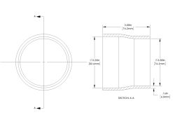 Alternative view of aFe POWER Universal Products Coupler Kit (3-1/4 x 3)in ID x 3in L - Black