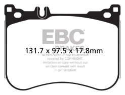 Alternative view of EBC 14+ Mercedes-Benz S550 4.7 Twin Turbo AMG Sport Pkg Yellowstuff Front Brake Pads