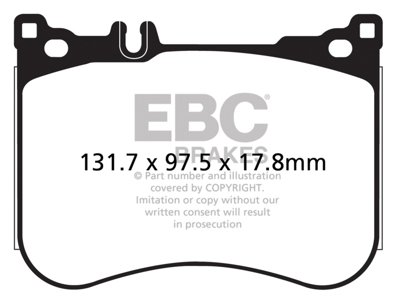 EBC 14+ Mercedes-Benz S550 4.7 Twin Turbo AMG Sport Pkg Yellowstuff Front Brake Pads - Image 2