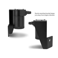 Mishimoto 2025+ RAM 1500 3.0L Hurricane Baffled Oil Catch Can Kit - Black - Image 3