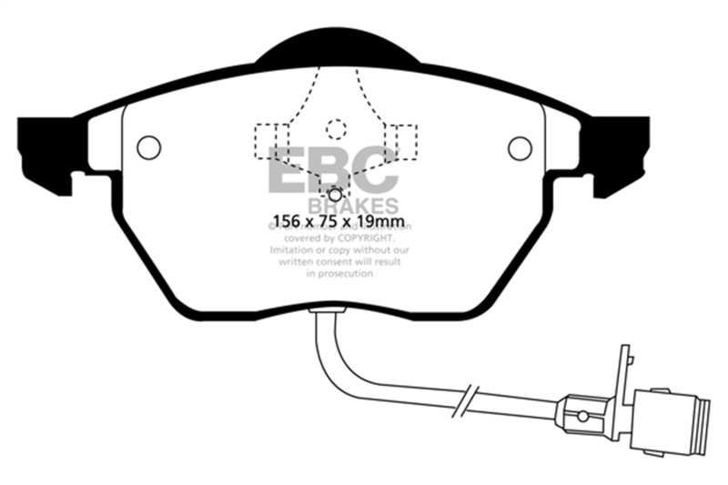 EBC 91-94 Audi 100 Quattro 2.8 (ATE) Yellowstuff Front Brake Pads - Image 2