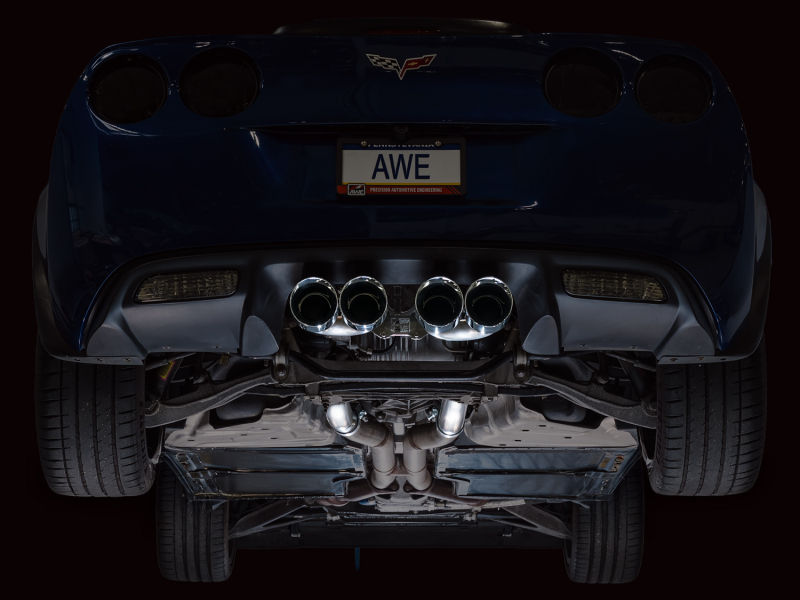 AWE Tuning C6 Chevrolet Corvette Z06/ZR1 Track Edition Axle-Back Exhaust w/ Chrome Silver Tips - Image 7
