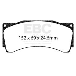 Alternative view of EBC Racing 16-21 Audi RS3 LMS (Race Car) 2.0 Turbo RP-X Race Front Brake Pads