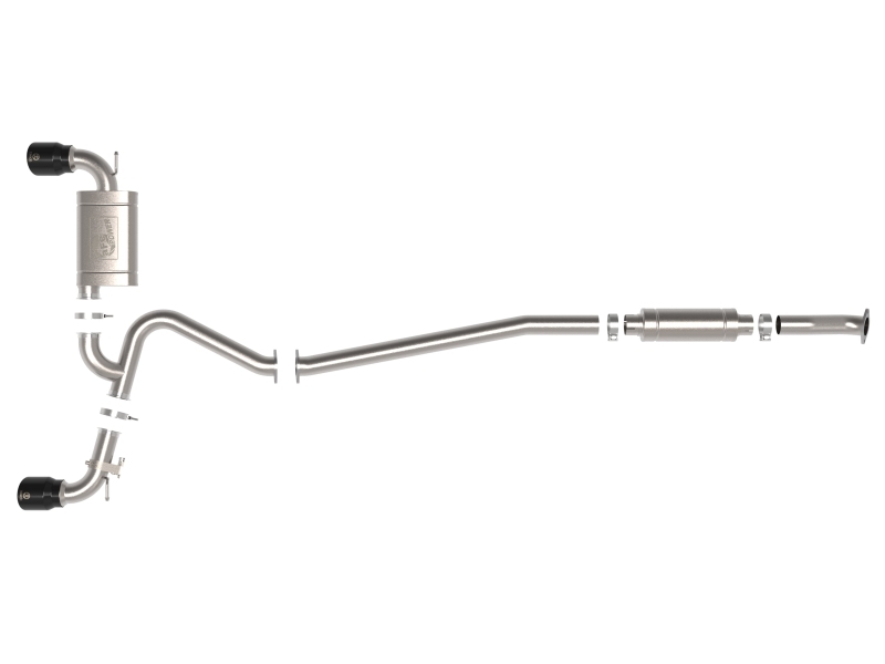 aFe 22-23 Hyundai Kona N L4 2.0L(t) Takeda 3in 304 SS Cat-Back Exhaust System w/ Black Tips - Image 2