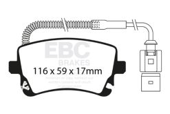 Alternative view of EBC 09-11 Audi A6 Quattro 3.0 Supercharged Yellowstuff Rear Brake Pads