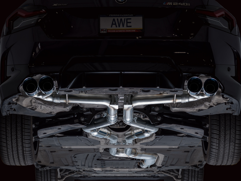 AWE Tuning 22-26 BMW M240i (G42) Track Edition Exhaust - Chrome Silver Tips - Image 18