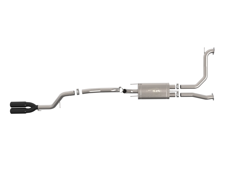 aFe Vulcan Series 3in Stainless Steel Cat-Back Exhaust w/ Black Tip Nissan Armada 25-26 V6-3.5L (tt) - Image 3