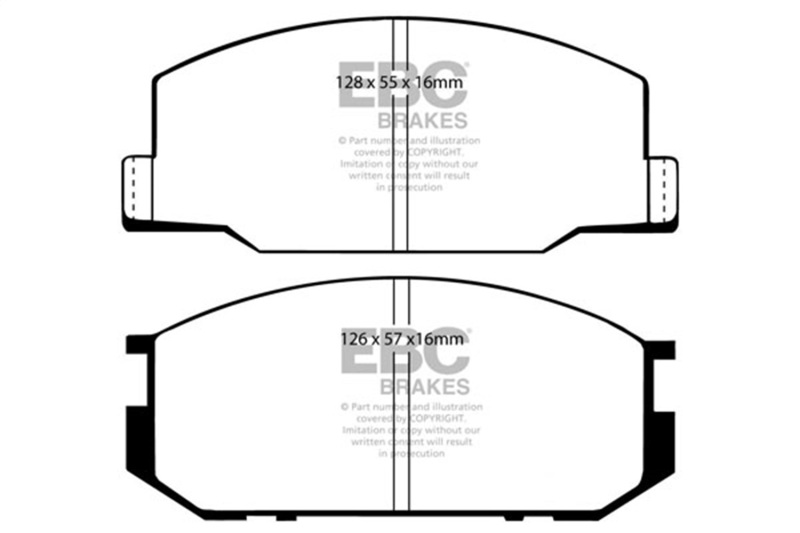 EBC 85-90 Lotus Esprit 2.2 Yellowstuff Front Brake Pads - Image 2