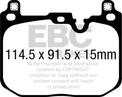 EBC 2018+ BMW X2 2.0T Bluestuff Front Brake Pads - Image 4