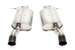 Dinan 07-11 BMW 335i/335xi (E90) Free Flow Axleback Exhaust System - Black Tips
