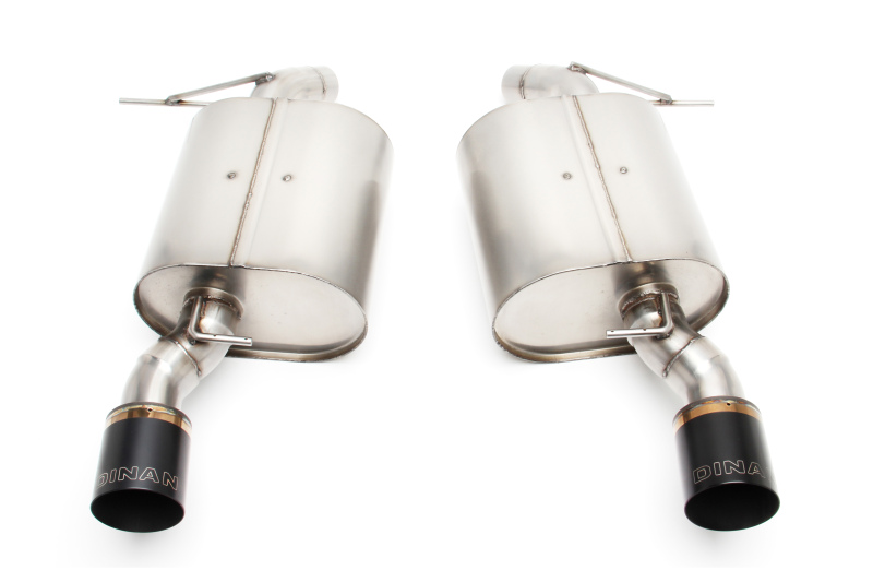 Dinan 07-11 BMW 335i/335xi (E90) Free Flow Axleback Exhaust System - Black Tips