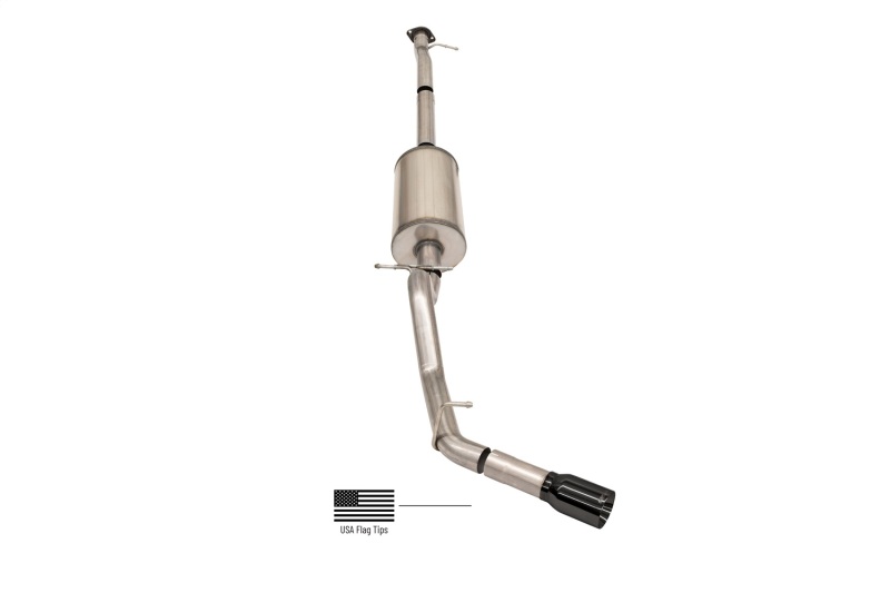 Corsa 17-22 Chevrolet Colorado ZR2 3.6L V6 3in Sport Cat-Back Exhaust - 4in Black USA Flag Tip