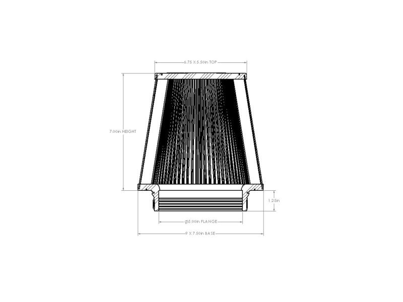 aFe Magnum FORCE Intake Replacement Air Filter w/ D2 Dry Media 5in x(9x7.5)in x(6-3/4x5.5)in x7in - Image 6