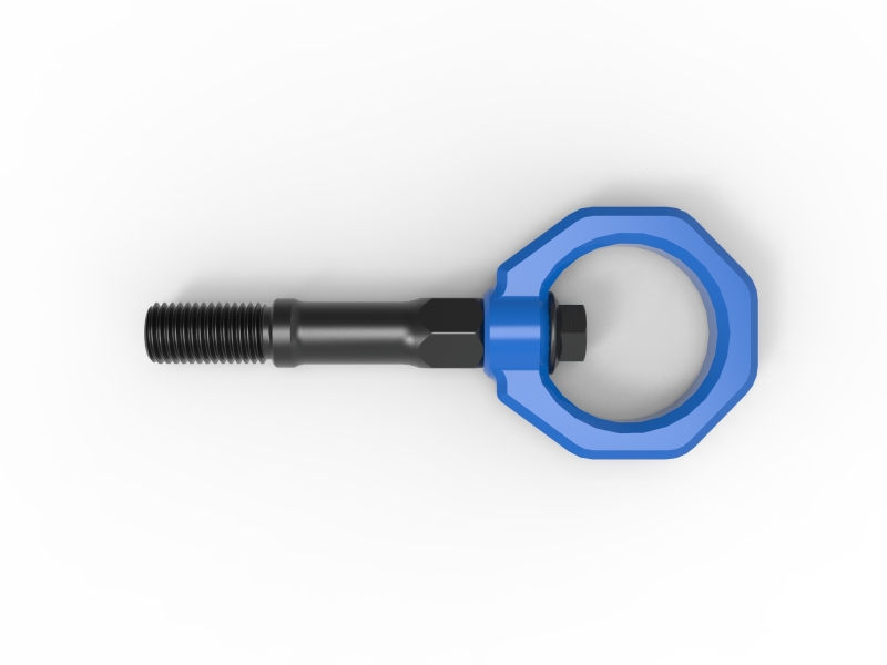 aFe CONTROL Rear Tow Hook Chevrolet Corvette (C8) 20-25 V8-6.2L- Blue - Image 4