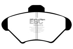Alternative view of EBC 94-98 Ford Mustang 3.8 Yellowstuff Front Brake Pads