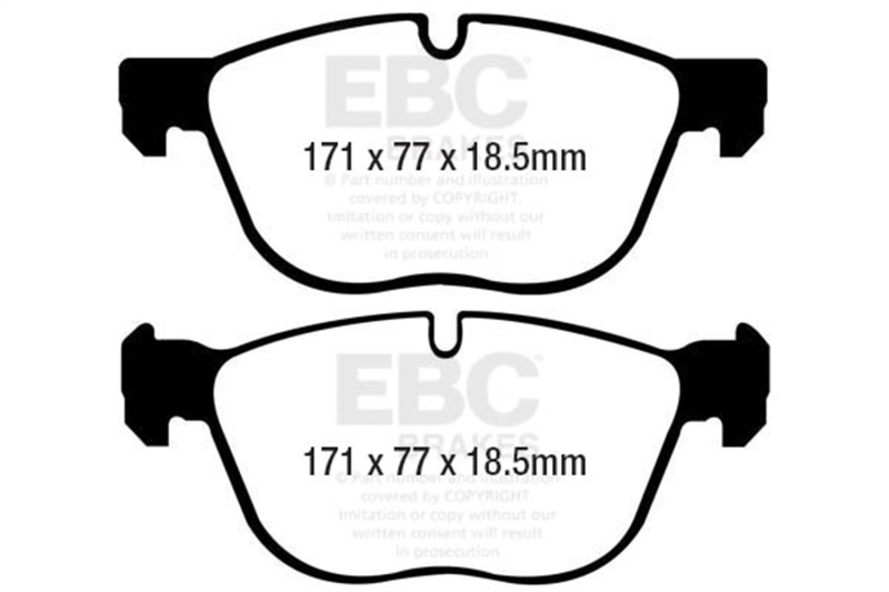 EBC 07-10 BMW X5 3.0 Yellowstuff Front Brake Pads - Image 2