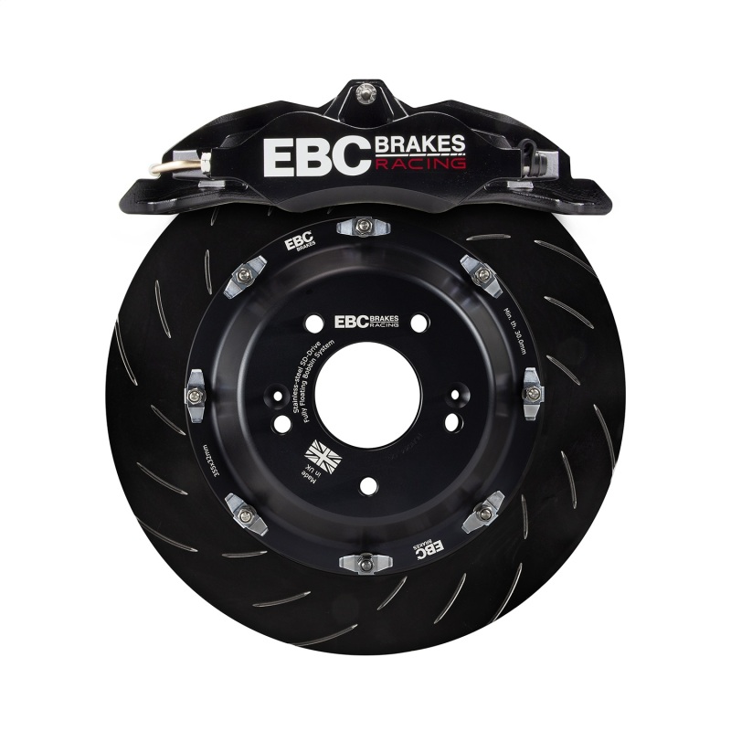 EBC Racing 2016+ Mazda MX-5 (ND) Black Apollo-4 Calipers 330mm Rotors Front Big Brake Kit - Image 6