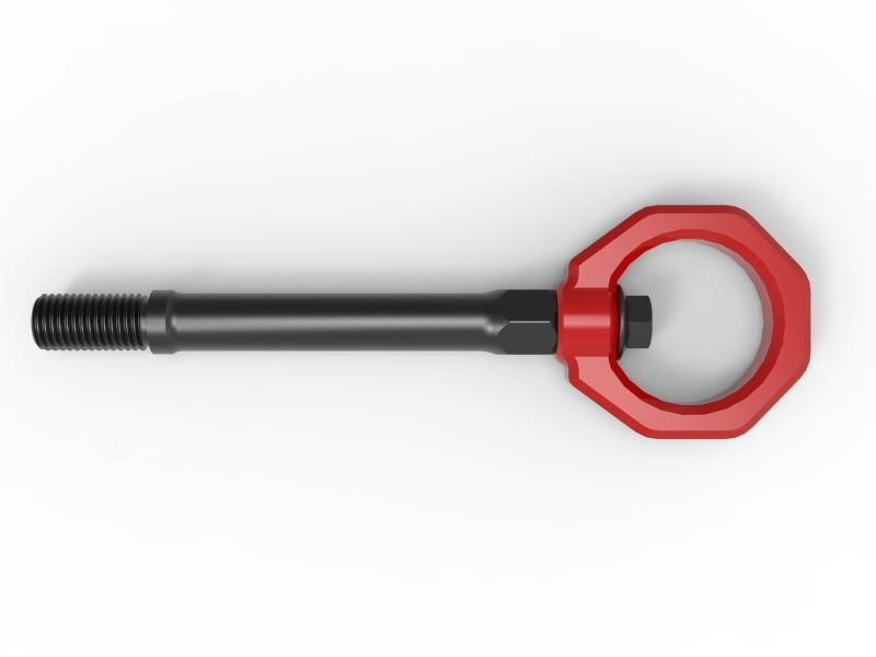 aFe CONTROL Front Tow Hook Red - Image 4