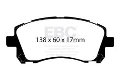 Alternative view of EBC Racing 98-02 Subaru Forester (SF) 2.5L RP-X Front Brake Pads