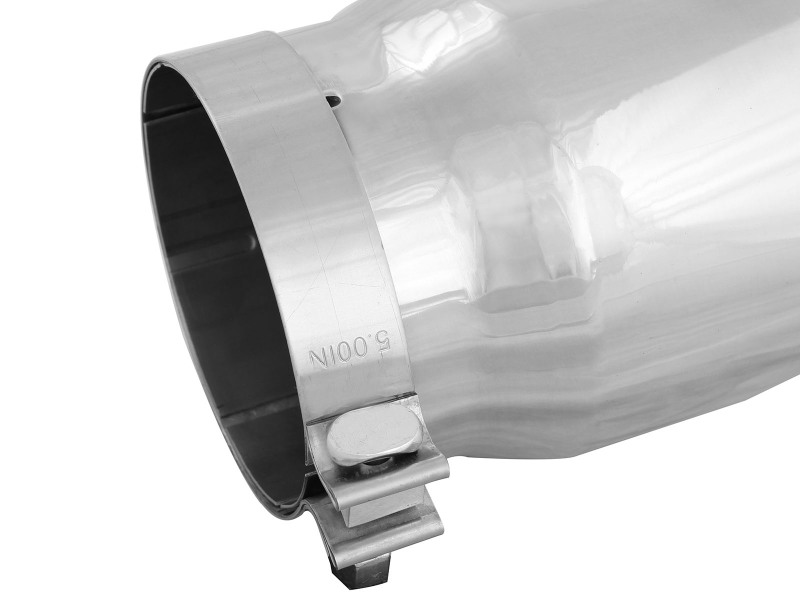 aFe Universal Bolt On Exhaust Tip Polished 5in Inlet x 6in Outlet x 12in Long - Image 4