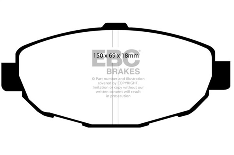 EBC 99-01 Lexus SC300 3.0 Redstuff Front Brake Pads - Image 5