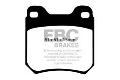 Alternative view of EBC 2000 Saturn LS2 3.0L Bluestuff Rear Brake Pads