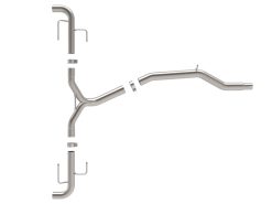 aFe MACH Force-Xp 3in to 2-1/2in Stainless Axle-Back Exhaust System Alfa Romeo Stelvio 17-26 L4-2.0L - Image 3