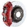 Brembo 11-14 Mustang GT w/OEM Brembo(S197) Fr GT BBK 6Pist Cast 380x32 2pc Rtr Slot Type3-Red