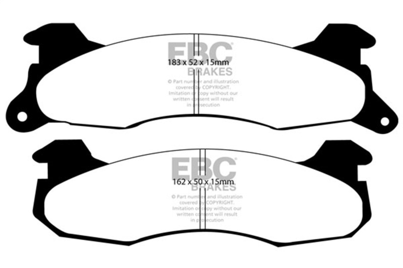EBC 83-93 Ford Mustang 2.3 (Rear Rotors) Yellowstuff Rear Brake Pads - Image 2
