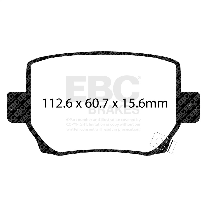 EBC 2020+ Tesla Model Y / 18-22 Tesla Model 3 Yellowstuff Rear Brake Pads - Image 3