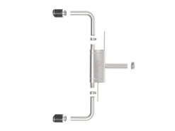 Alternative view of aFe MACHForce XP Exhausts Axle-Back 21-24 BMW 228i 2.0T (SS w/ Carbon Tips)