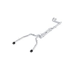 MBRP 2025 RAM RHO 3in Dual Split Rear Cat Back w/ Carbon Fiber Tips - T304