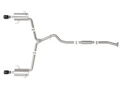 Alternative view of aFe Subaru Forester XT 14-18 H4-2.5L (t) Takeda 2-1/2in to 2-1/4in 304 SS Cat-Back- Black Tip