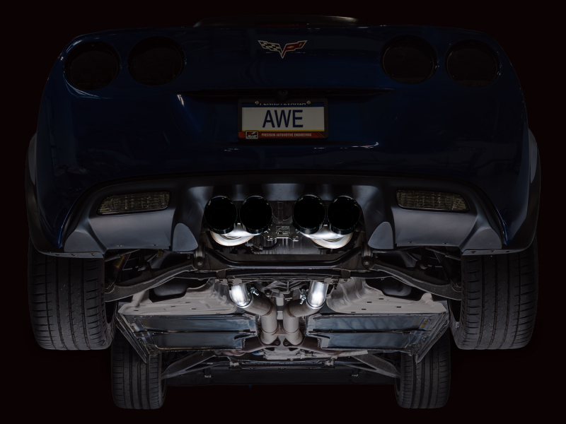 AWE Tuning C6 Chevrolet Corvette Z06/ZR1 Touring Edition Axle-Back Exhaust w/ Diamond Black Tips - Image 11