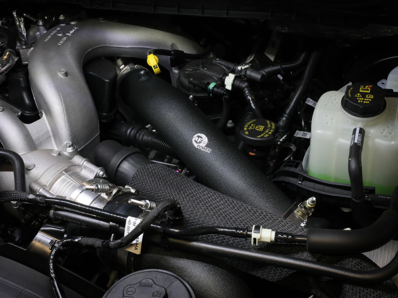 aFe 23-24 Ford Diesel Trucks V8-6.7L (td) BladeRunner 3in. Aluminum Hot Charge Pipe - Black - Image 7