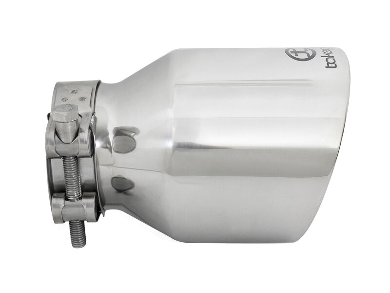 aFe Takeda Universal Exhaust Tip 2-1/2 IN Inlet x 4 IN Outlet x 6 IN L- Polished - Image 2