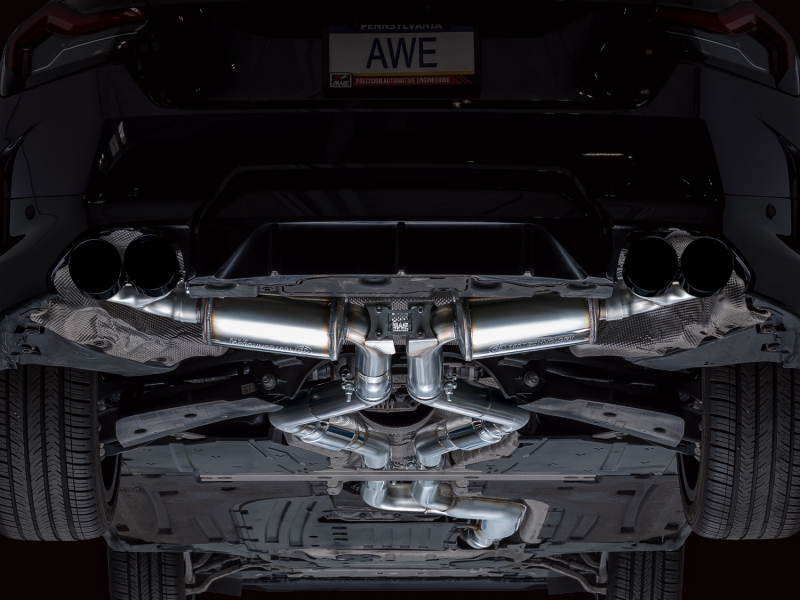 AWE Tuning 22-26 BMW M240i (G42) Touring Edition Exhaust - Diamond Black Tips - Image 21