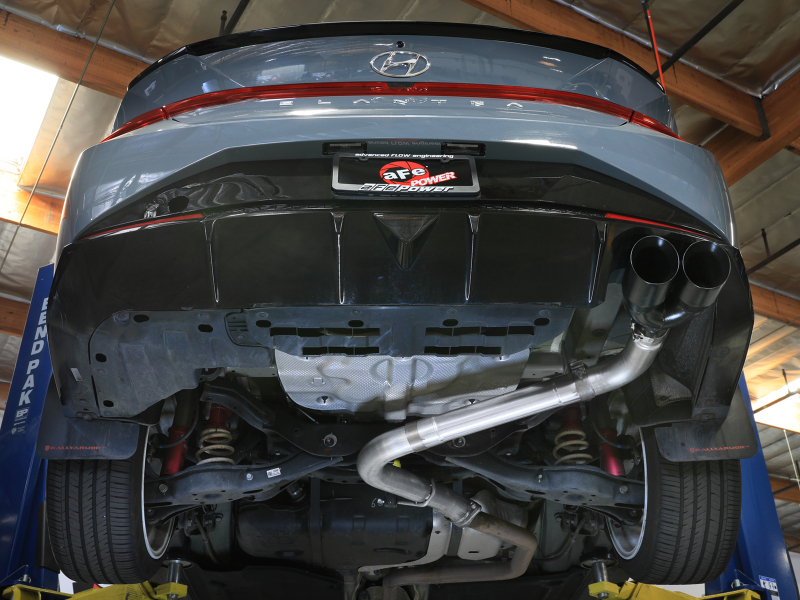 aFe Takeda Axle-Back Exhaust System Hyundai Elantra N Line 21-25 L4-1.6L- Black Tip - Image 5