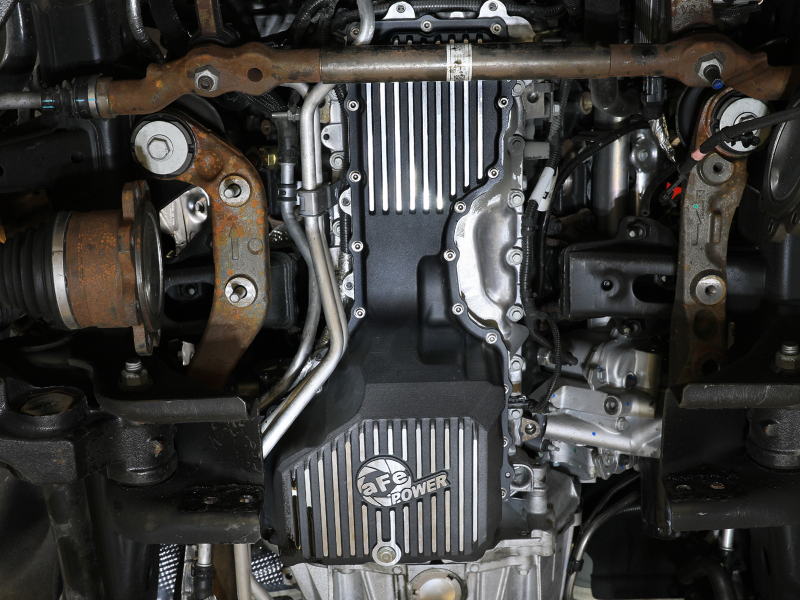 aFe 20-25 GM Diesel V8-6.6L L5P Engine Oil Pan w/ Machined Fins - Image 7