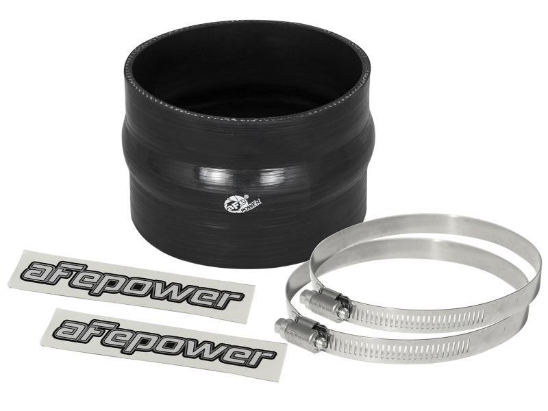 aFe Magnum FORCE Intake Coupling Kit (4 IN ID x 3 IN L) Straight Coupler w/ Hump - Black