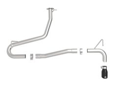 Alternative view of aFe Takeda 2.5in 304 SS Axle-Back Exhaust w/o Muffler w/BlackTips 18-22 Hyundai Kona L4-1.6L (t) AWD